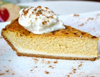 Vegan pumpkin cheesecake
