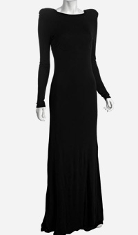 A.B.S. by Allen Schwartz black jersey gown cutout back gown, $207, from Bluefly.com