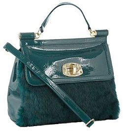 Faux fur handbag