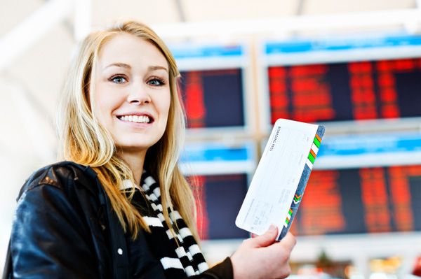 Woman traveling for Thanksgiving