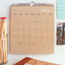 Sweet & simple wall calendar