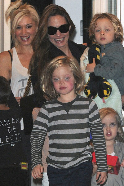 Angelina Jolie and kids