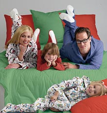 Family footsie pajamas