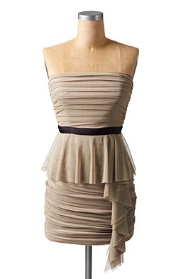 ruched mesh dress
