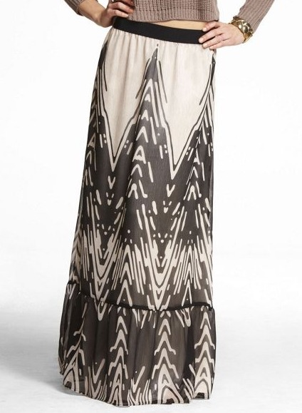 tribal maxi skirt