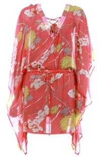 multi-colored floral print silk-chiffon kaftan (resort-im-hm.com, $199)