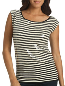 Boat Neck Sequin Tunic from ArdenB.com