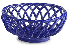 Oval stoneware breadbasket