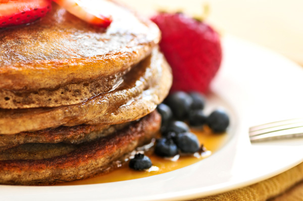 Whole grain buckwheat pancakes