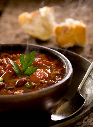 Chili with cornbread