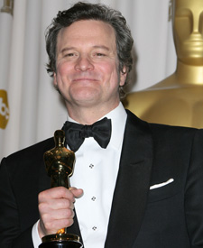 Colin Firth after receiving the Oscar in 2011