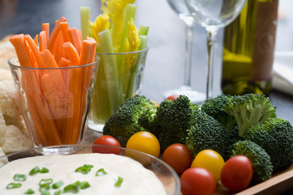 crudite with dill dip