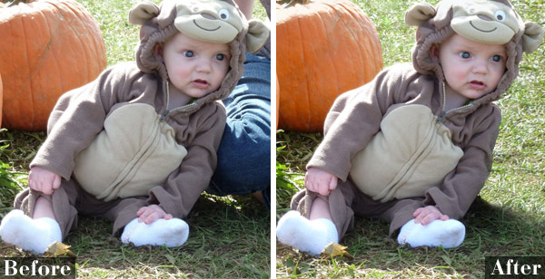 Photoshop for moms - before and after