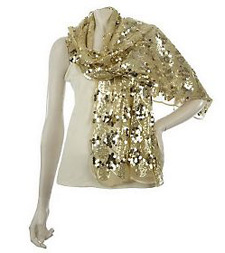 Joan Rivers Metallic Glam Sequin Scarf