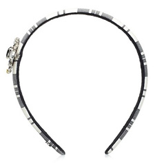 Juicy Couture Plaid Stone Cluster Headband