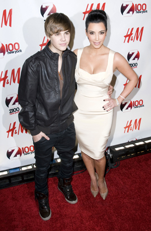 Kim Kardashian and Justin Bieber