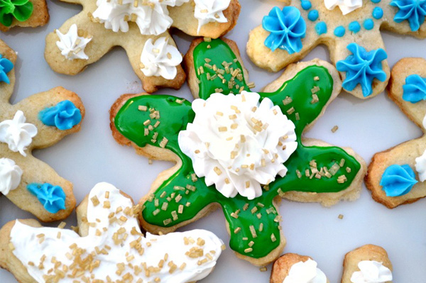 Low fat snowflake cookie