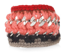 Marni Knitted Wool and Brass Chain Bracelet