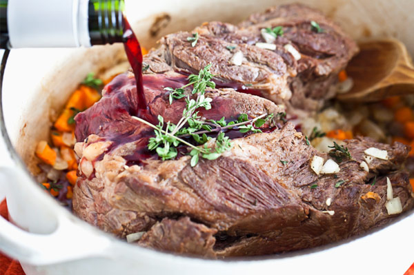 Merlot and apricot pot roast recipe