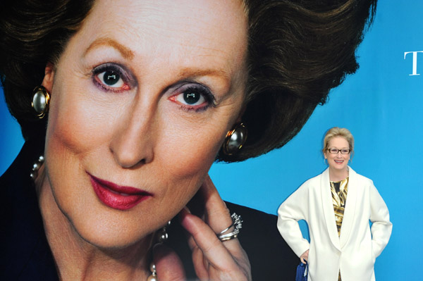 Meryl Streep plays Margaret Thatcher in The Iron Lady