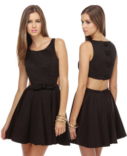 Queen of Swing Black Cut Out Dress, $47