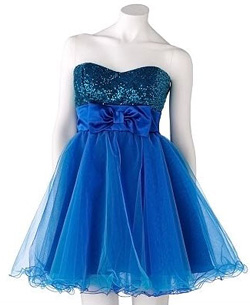 Speechless Sequin and Tulle Strapless Dres