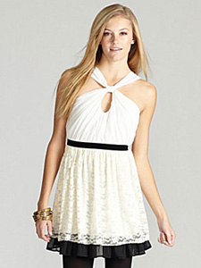 Winter white party dress