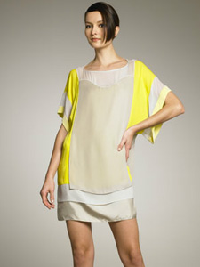 colorblock cocktail dress 