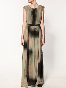 floor-skimming dress 