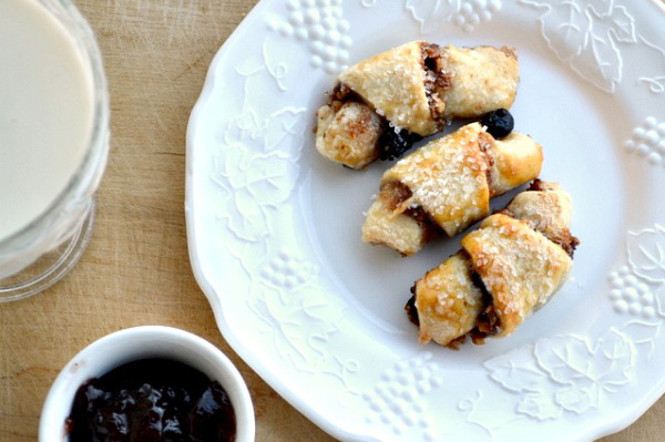 Jam filled rugelach