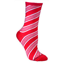 Candy Cane Christmas Socks