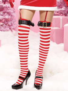 Striped Santa stockings