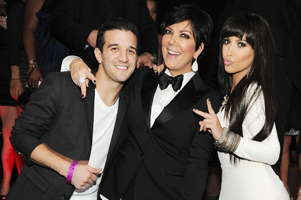 Kim Kardashian, Kris Jenner, Mark Ballas New Year's Eve 2011