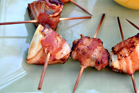 Bacon wrapped potato bites