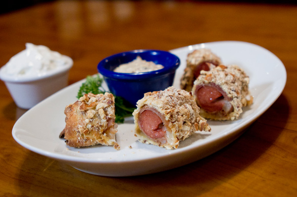 pretzel crusted snack rolls