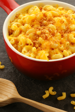 Comfort food of macaroni and cheese