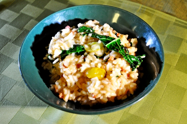 kale and pancetta risotto