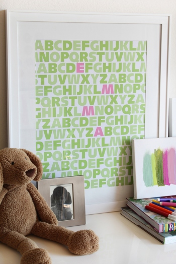 Modern nursery -- ABC Wall art