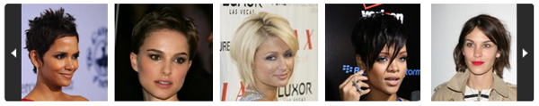 Celebrity short hair gallery