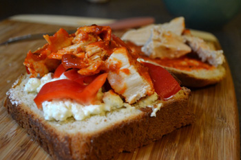 Buffalo chicken panini