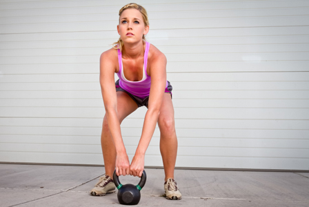 Woman in crossfit class