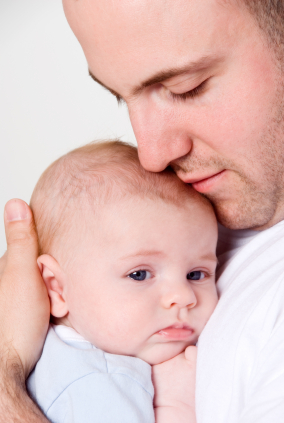 Dad with newborn