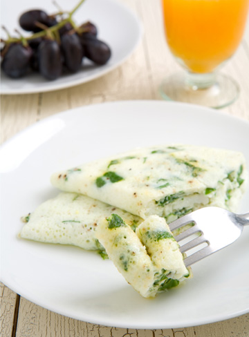 Egg white and spinach omelet