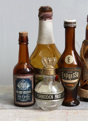 Vintage liquor bottles