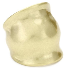 gold hammered metal ring 
