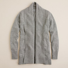Cozy cashmere shawl collar cardigan