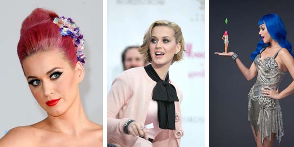 Katy Perry's hair transformation