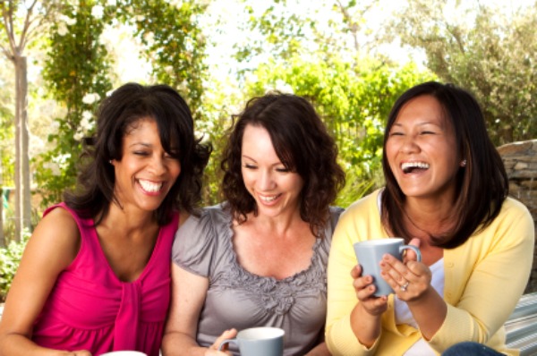 girlfriends laughing