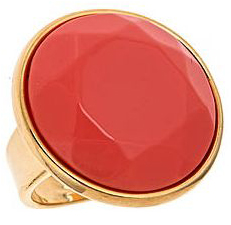 Roberta Chiarella coral resin cocktail ring