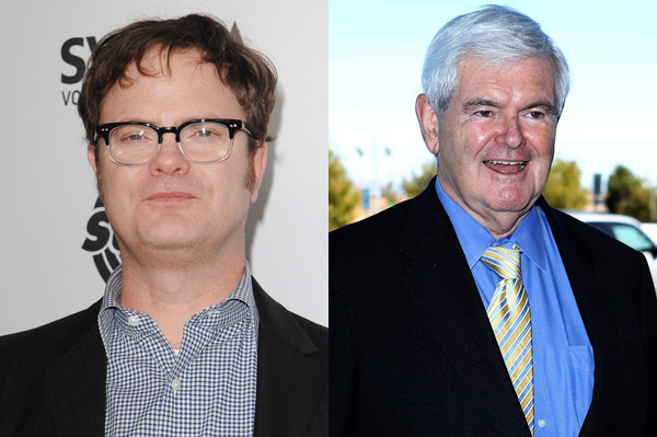 Rainn Wilson totally looks like Newt Gingrich